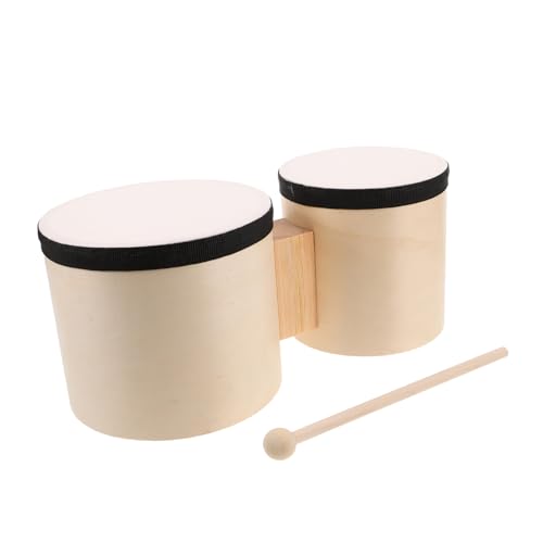 Bongos en bois pour débutants pour s'initier au rythme sans instrument lourd