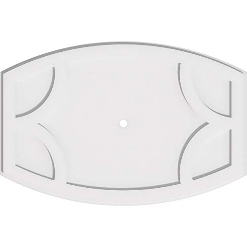Image of Ekena Millwork CMP32X21KY-01000 Kailey Architectural Grade PVC Contemporary Urethane Ceiling Medallions 32 inchW x 21 3 /8 inchH x 1 inchID x 17 1 /4 inchC x 1 inchP
