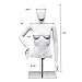 Giantex Female Mannequin Torso Adjustable Height Detachable Arms Dress Form Display w/ Metal Stand, Bright White