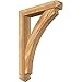 Ekena Millwork BKT0604X30X42THR03RWR Thorton Arts and Crafts Rough Sawn Bracket w/Offset Brace, Western Red Cedar