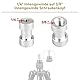 UTEBIT Kamera Gewindeadapter 1/4 zu 3/8 Zoll Stativschraube 1/4 zu 1/4 Gewinde Adapter Silber Metal Spigot Adapter für Kamera/Stativ/Monopad/Kugelkopf/Licht Standplatz