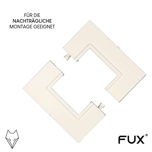 2 Stück Einzel Heizungsrohr Rosette für Standkonsolen, verschiedene Größen, Rohrabdeckung, Abdeckrosetten, Verkleidung, Heizkörper Rosetten, Kunststoff, Weiß (Lochung: 30x10mm)