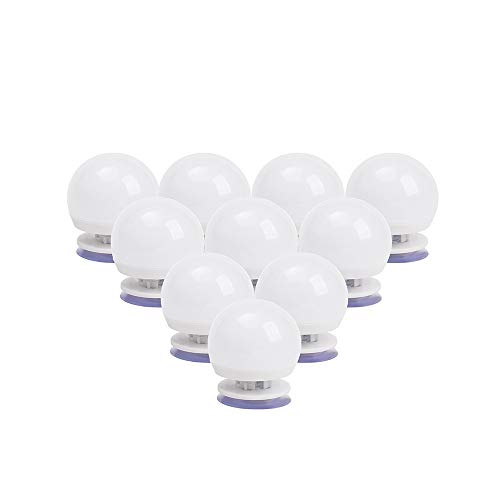 Preisvergleich Produktbild SJH LED Spiegelleuchte Für Schminktisch Beleuchtung, Hollywood Licht Für Spiegel, Schminklicht Spiegellampe Für Schminkspiegel Mit Dimm-Funktion, 10 Lampen, Spiegel Nicht Inbegriffen 5V 3,6 Metern