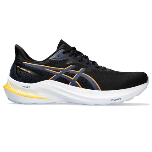 ASICS NOVABLAST 4 Tênis de corrida masculino, Preto, amarelo, 40