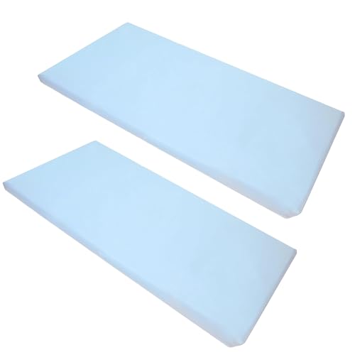 Image of American Baby Company 2 Pack Fitted Nap Mat Sheet with Elastic Corners 24 inch x 48 inch x 4 inch - Soft & Breathable Microfiber Rest Mat Sheet or Nap Mat Cover for Daycare & Preschool, Blue