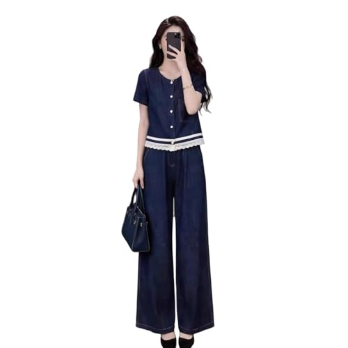 Conjunto de dos piezas de camisa estilo coreano ideal para paseos veraniegos y café