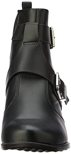 Bota Beira Rio Estilo Motociclista Napa Berlim Salto Baixo com Detalhe de Fivela,Preto, 37