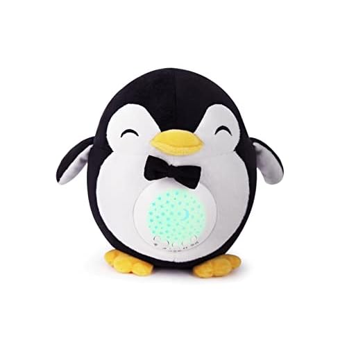 Baby Sleep Soother Penguin, White Noise Machine, Crib Toy with Cry Activated Sensor, Unique Baby Girl Gifts & Baby Boy Gifts, Woodland Baby Shower Gifts, Portable Sleep Aid Night Light