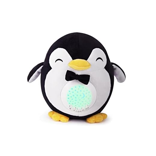 Baby Sleep Soother Penguin, White Noise Machine, Crib Toy with Cry Activated Sensor, Unique Baby Girl Gifts & Baby Boy Gifts, Woodland Baby Shower Gifts, Portable Sleep Aid Night Light