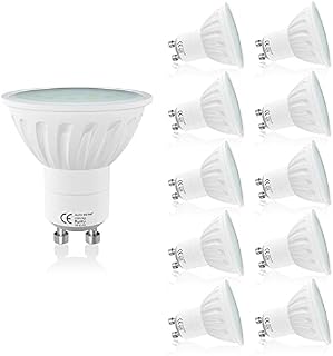 LAMPAOUS 5W LED GU10 Bulb Warm White Gu10 LED Lights,450lm Super Bright GU10 LED 50W Halogen GU10 Lamp Replacement,Very Soft White with The Frosted Glass Diffuser, Protect The Eyes 10Pack