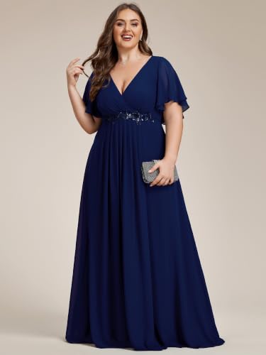 Image of Ever-Pretty Plus Women's Chiffon Plus Size Formal Mother of Bride Dresses