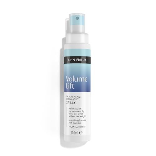 John Frieda Volume Lift Thickening Blow Out Spray 100ml. Fine Hair Styling Spray for Body Bounce and Root Support