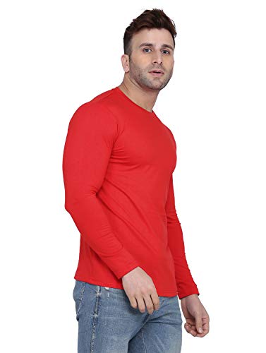Image of Self Design Men Full Sleeve Round Neck Multicolor T-Shirt (Pack of 2)