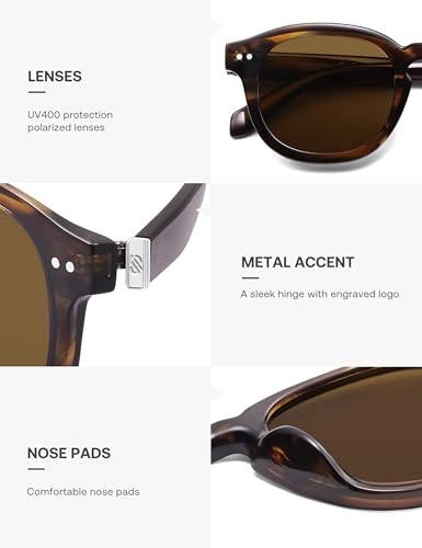 Image of SOJOS Retro Vintage Polarized Sunglasses for Women Men, Classic Square Panto Shades SJ2626