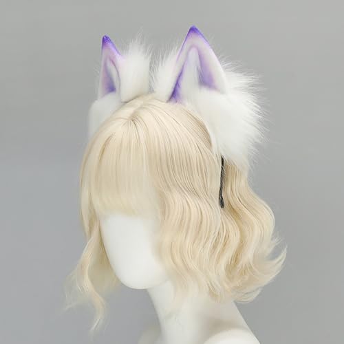 Serre-tête oreilles de chat en peluche pour cosplay et fêtes déguisées - 4