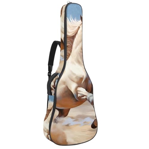 Housse guitare acoustique rembourrée et imperméable avec poches de rangement