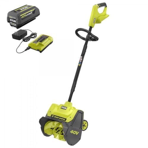 Ryobi RY408130VNM 40V 12in Cordless Wheeled Snow Shovel Kit
