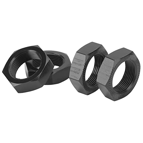 24mm Wheel Hex Hub, 4 Pcs 24mm Wheel Hex Hub Nut Aluminum Alloy High Strength 24mm Hex Hub Nut for ARRMA 1/5 Outcast Kraton 8s(Black)