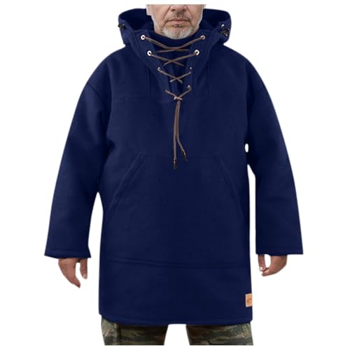 Sweatshirt homme en coton col ras-de-cou coupe ample pull manches longues confortable