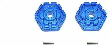 Traxxas 110 Maxx 4WD Monster Truck Upgrade Parts Hex de rueda de aluminio (+0.079in) Juego de 2 piezas azul