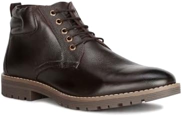 Bata 8044 Knox Leather Dark Brown Boots/Booties Occupational Shoes Shoes for Men|Everyday|Running|Walking|Comfortable Fit|Fashionable