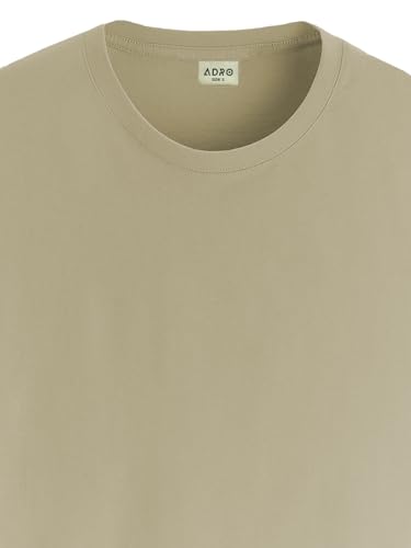 Image of ADRO Men's Cotton Regular Fit Combo Plain Solid T-Shirt Pack of 2