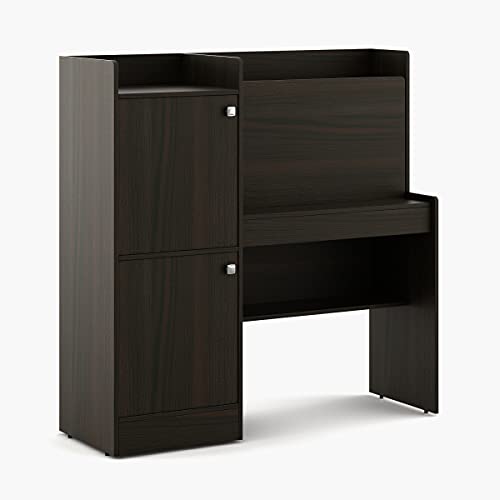 Image of Home Centre Nexon Flip Study Desk with Cabinet - Brown