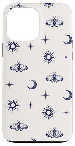 Celestial Moon, Sun, Star and Moth Pattern �X�}�z�P�[�X iPhone 13 Pro Max �p