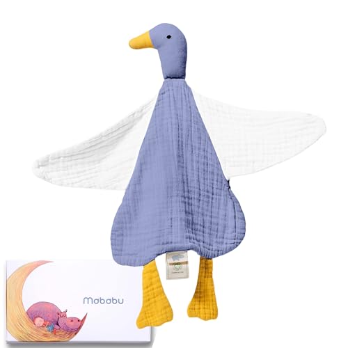 Mababu dudu Bebe Recien Nacido, doudou Bebe - Muselina de algodón orgánico Gots - Ultra Suave y Transpirable - Dou dou para Bebe 100% Seguro - Perfecto Regalo en Caja Premium - Hecho a Mano con Amor