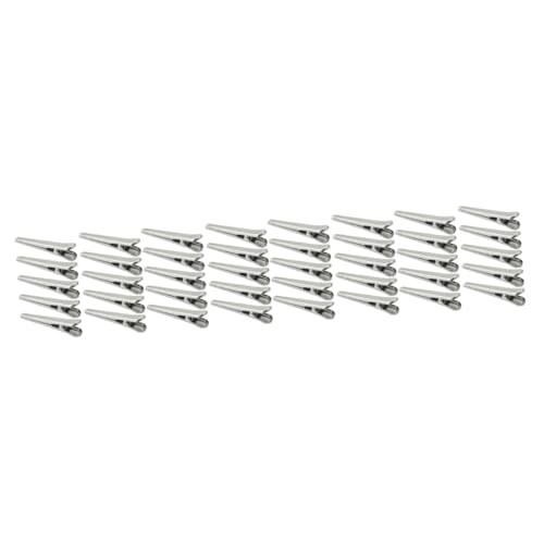 OSALADI 4 Series Clip De Acero Inoxidable De Frescura Acortar Caimán Resellable Cazador De Focas Abrazaderas De Sellado De Alimentos Clips De Comida De Cocina Plata 10 Piezas X 4