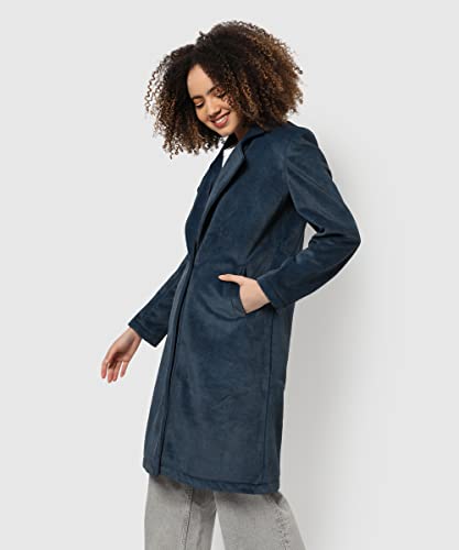 Image of PINACOLADA Women's Regular Fit Long Coat For Winter Wear | Collar Neck | Full Sleeve | Buttoned | Casual Jacket For Woman & Girl | Western Stylish Jacket For Women