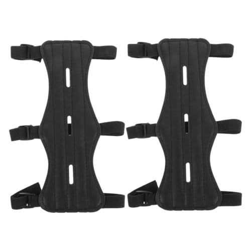 HONMEET Arm Guard Set 2pcs Leather Arm Protectors Adjustable Reusable Comfortable for Hunting