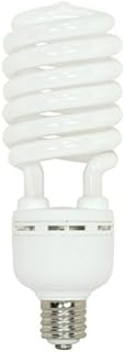 (Pack of 6) Satco S7394, 105 Watt (400 Watt) 7000 Lumens Hi-Pro Spiral CFL Warm White 2700K Mogul Base 120 Volt Light Bulb, Compact Fluorescent Bulb