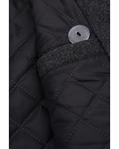 Image of Lisskolo Men's Wool Blend Pea Coat Warm Double Breasted Casual Trench Coat