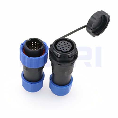 DRR SD20 Waterproof Aviation Connector Pair In-line Plug with Socket 14Pin IP68 for Solar Energy System, 14 Pin - Image 2