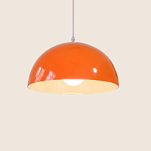 Macaron Color Industrial Lámpara Colgante Semi-Circular Lámpara Minimalista y Simple Candelabros Restaurante Retro Industrial Lámpara E27 Base