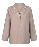 Coupe large Hunkemöller Haut de pyjama en flanelle Essentiels, Etherea, XL