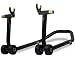 Motorup America Motorcycle Stand for Front or Rear Paddock Wheel - Lift Jack Accessory Best for Motor Cycles & Sports Bikes Center Tire Maintenance Chock w/Fork & Swing Arm