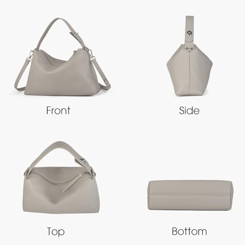 Image of DONNAIN Premium Full-Grained Leather Crossbody Bags for Women, Slouchy Shoulder Bag with Adjustable Strap and Tote Handbag