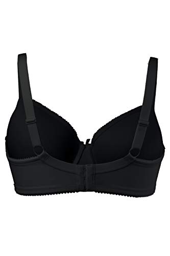 Ulla Popken Reggiseno Con Ferretto, Coppa Morbida Donna, Nero, 9C - 7