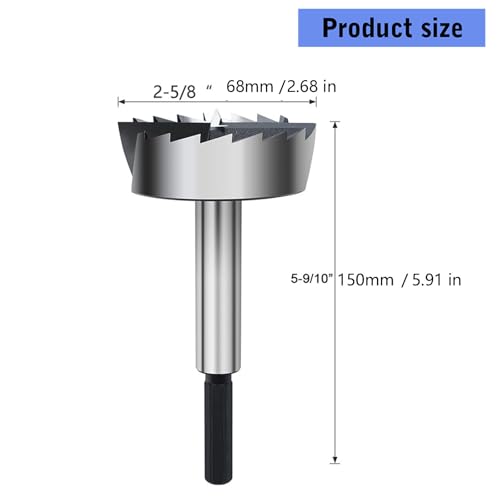 Mèche à bois 68 mm de type foret spécial pour perçage profond