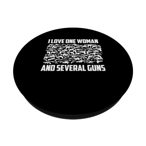 I Love One Woman And Several Guns 2nd Amendement PopSockets PopGrip Interchangeable – vue 2