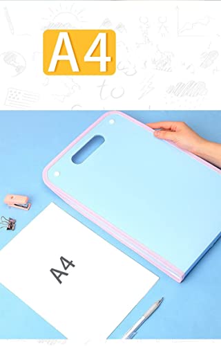 Ailifly Pasta de arquivo de polipropileno preta A4, grande capacidade, resistente a rasgos, impermeá