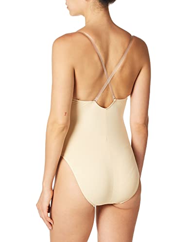 Capezio Women's Camisole Leotard with Clear Transition Straps, Nude, Large - Image 4