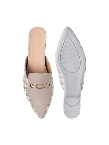 Image of TRYME Trending Stylish Buckle Bellies Soft & Comfortable Flat Mules Sandal for Womens and Girls