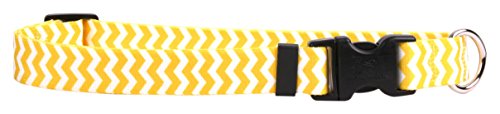 Image of Yellow Dog Design Chevron-Lemon Break Away Cat Collar, One Size Fits All