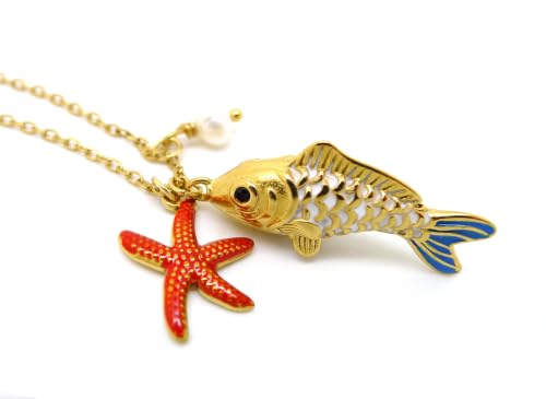 Collier poisson doré à offrir en cadeau idéal pour passionnée de mer