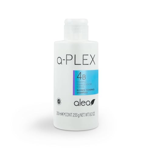 ALEA - Champú Matizador - A-Plex Nº4B Champú Tonalizador Rubios - 250 ml - para Cabellos Rubios, Decolorados o con Canas - Neutraliza Tonos Amarillos - Fortalece y Repara - Protege el Color