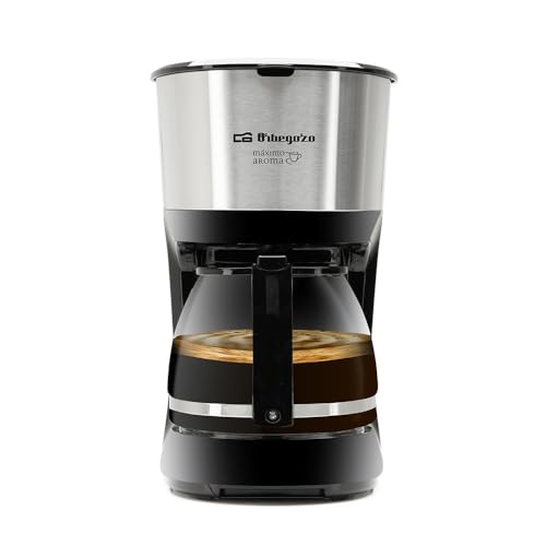 Orbegozo Cafetera CG 4512 de Goteo, 12 tazas, 7500W, jarra de cristal, negro