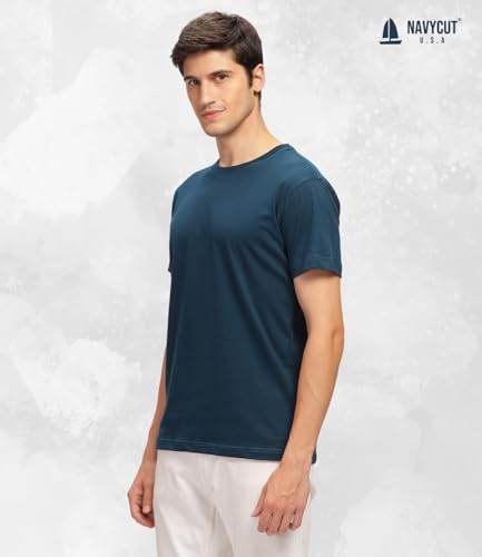 Image of Men T Shirt Cotton Round Neck | Solid Cotton Tee Half Sleeve | Breathable Casual T Shirt for Men | Stylish Round Neck Casual Wear | 12 Colors